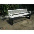 Outdoor powder coated metal park bench modern bench street furniture